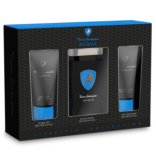 Tonino lamborghini acqua eau de toilette 125ml vaporizzatore gel de bao 100ml balsamo after shave 100ml uomo