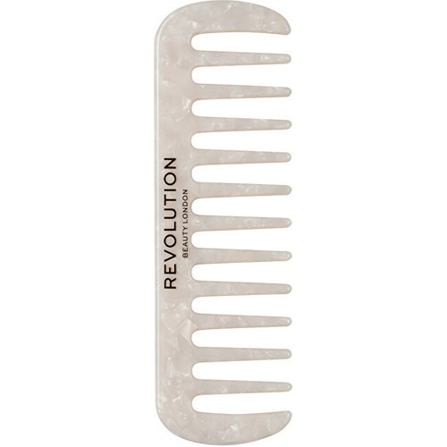Revolution Haircare Pettine a denti larghi riccio naturale bianco capelli ricci e spessi donna