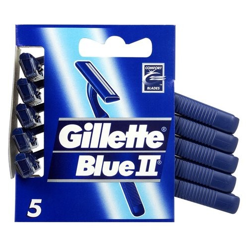 Gillette Blue II Chromium Coating 5 Unit Unisex