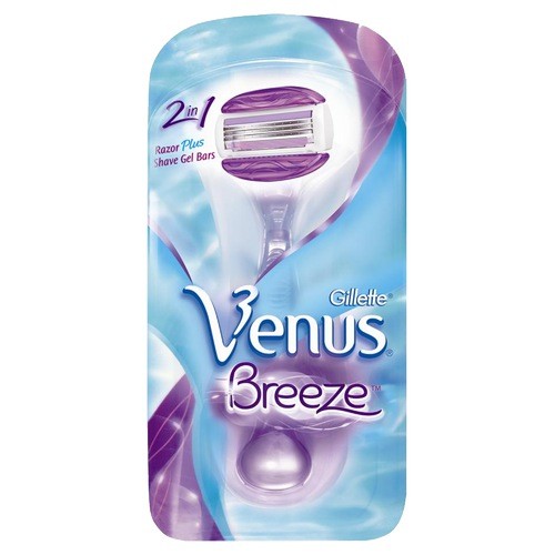 Gillette Venus Breeze shaver 2 heads donna