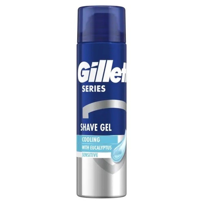 Gillette Gel da barba rinfrescante alleucalipto della serie Sensitive uomo 200ml