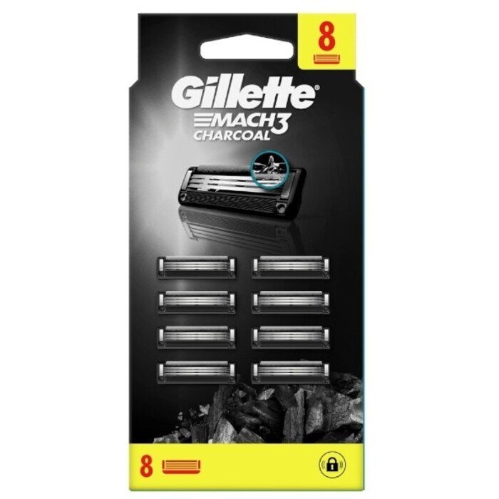 Gillette Mach3 Charcoal uomo 8.0pz