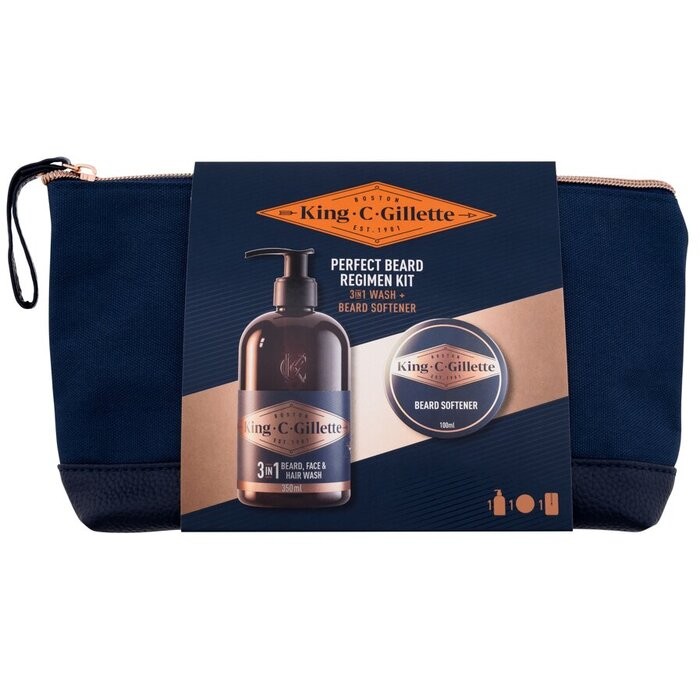 Gillette King C. Perfect Beard Regimen Kit uomo 350ml