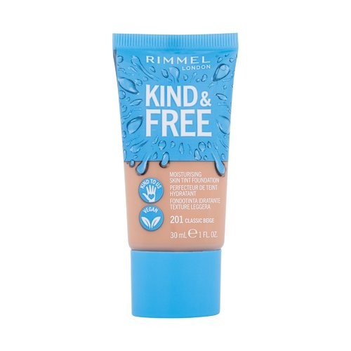 Rimmel Kind and Free Idratante Fondotinta Tinta per la Pelle Make up 30ml 201 Beige Classico Donna