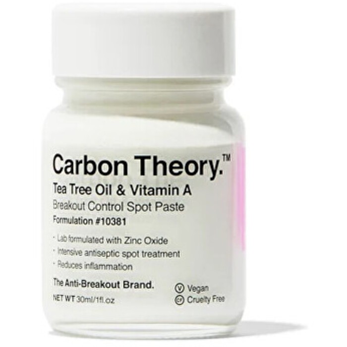 Carbon Theory Pasta antimacchie con olio di melaleuca e vitamina A Cura topica contro le imperfezioni della pelle donna 30ml