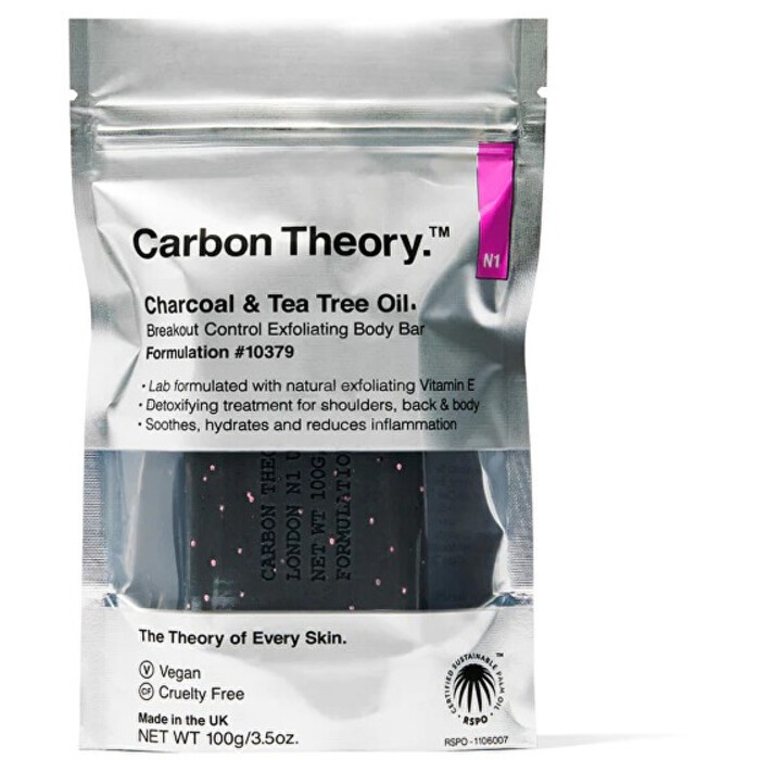 Carbon Theory Charcoal & Tea Tree Oil Breakout Control Exfoliating Body Bar donna 100.0g
