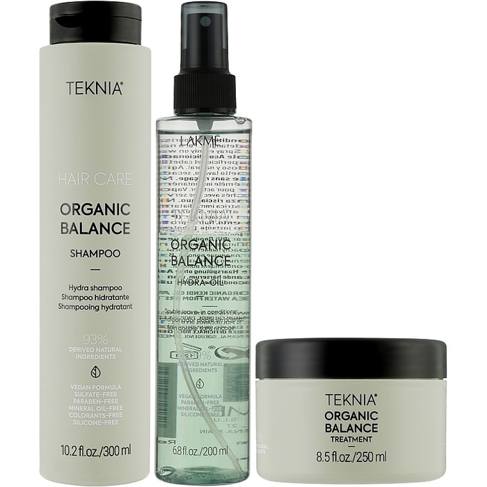 Lakmé Teknia Organic Balance Pack 300ml + 250ml + 100ml