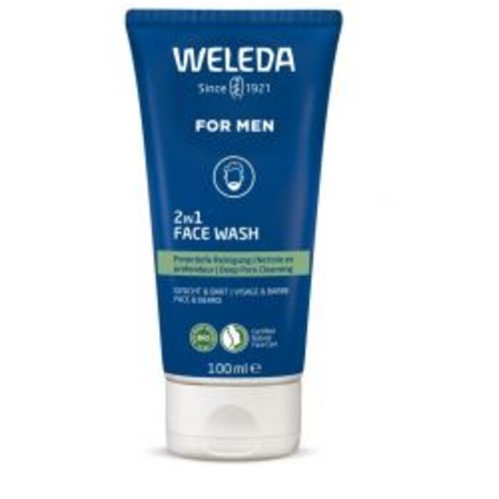 Weleda For Men 2in1 Face Wash Gel detergente per viso e barba da uomo uomo 100ml