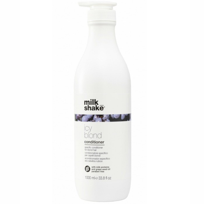 Milk Shake Icy Blond Milk Proteins Hair Conditioner Counteracts Yellow Or Orange Tones 1000ml donna