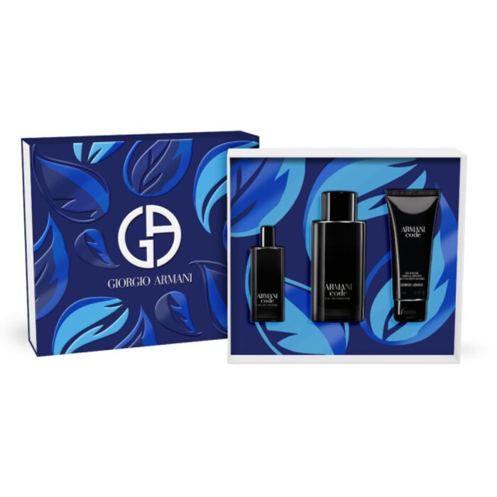 Armani Codice per Uomo Set regalo eau de toilette 125 ml gel doccia 75 ml e miniatura eau de toilette 15 ml uomo 125ml