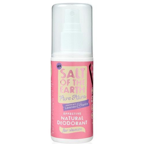 Salt Of The Earth Deodorante spray naturale alla lavanda e vaniglia Pure Aura Natura l Deodorante 100ml donna
