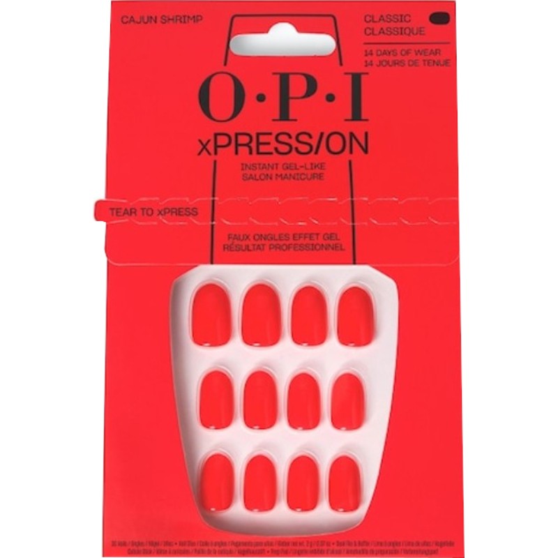 OPI Xpress-On Nail Art 30 unità Cajun Shrimp