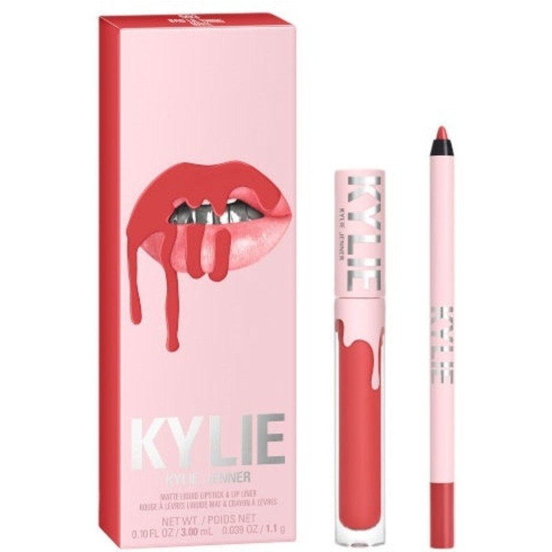 Kylie Cosmetics Set Rossetto Liquido Opaco + Matita Labbra - Tonalità: 503 Bad Lil Thing donna