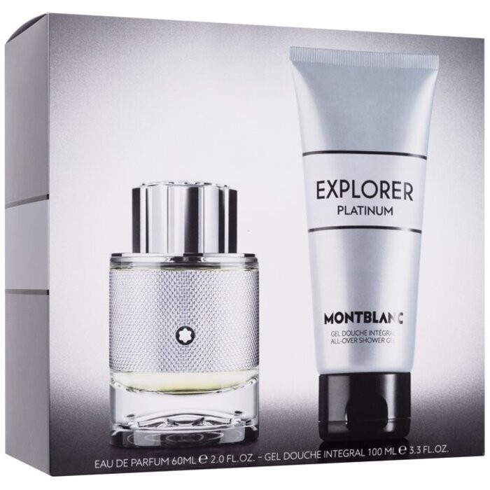 Set mont blanc explorer platinum edp spray 60 ml + gel doccia 100 ml