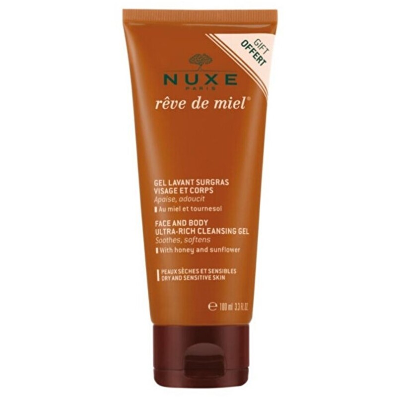 Nuxe Reve de Miel Ultra Rich Cleansing Gel - Face and Body Wash donna 100ml