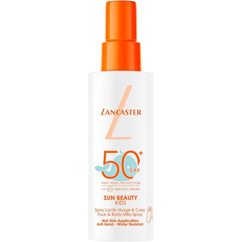 Lancaster sun beauty kids face & body milky spray protezione solare spf50+ per bambini 150 ml