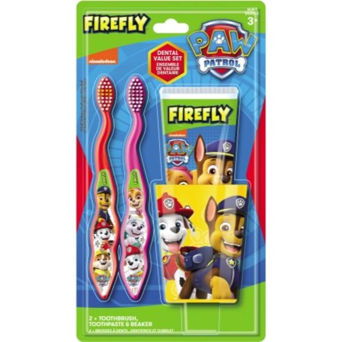 FRAGRANCES FOR CHILDREN Firefly Paw Patrol Set dentale morbido rosso e rosa bambino 1ml