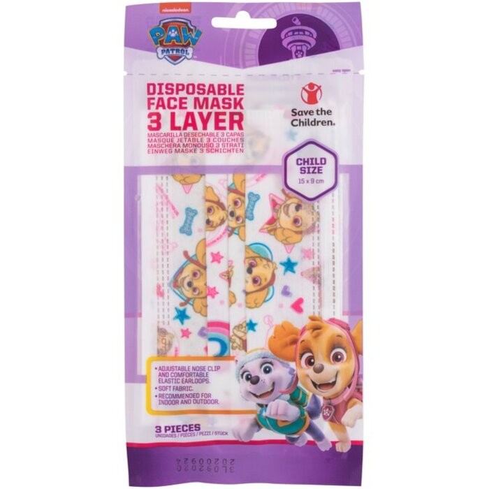 Nickelodeon Paw Patrol Skye Face Mask and Respirator K 3pcs