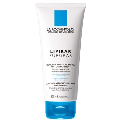 La RochePosay LIPIKAR Surgras Shower Cream Pelle secca Gel doccia idratante donna 400ml