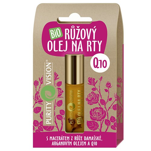Purity Vision Olio per labbra alla rosa biologico Q10 10ml Donna