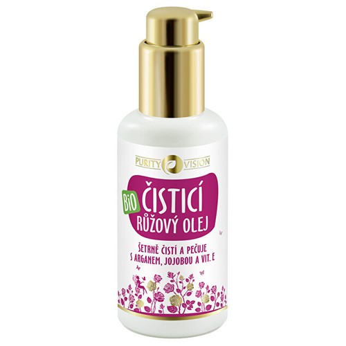 Purity Vision Olio detergente rosa bio con argan jojoba e vitamina E 100ml Donna