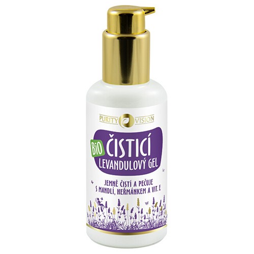 Purity Vision Gel detergente alla lavanda bio con mandorla camomilla e vitamina E 100ml Donna