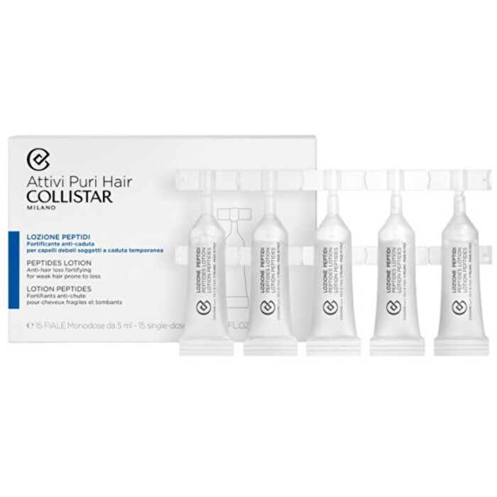 Collistar Lozione Peptidi Anticaduta Fortificante 15 x Trattamento rinforzante contro la caduta dei capelli donna 5ml