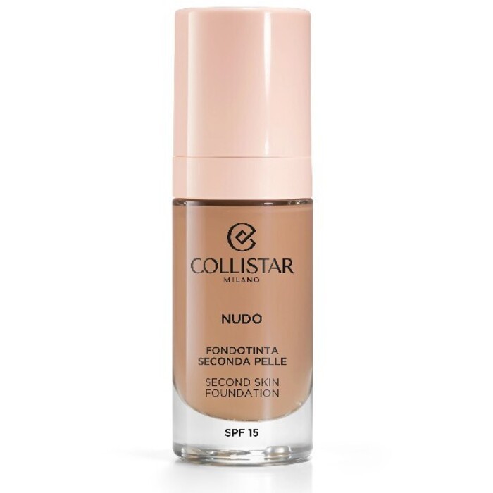 Collistar Second Skin Foundation SPF 15 - Brightening Moisturizing Makeup 30 ml 2G Golden Beige donna