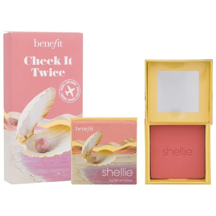 Benefit Shellie Blush Cheek It Twice 6 g donna Warm SeashellPink
