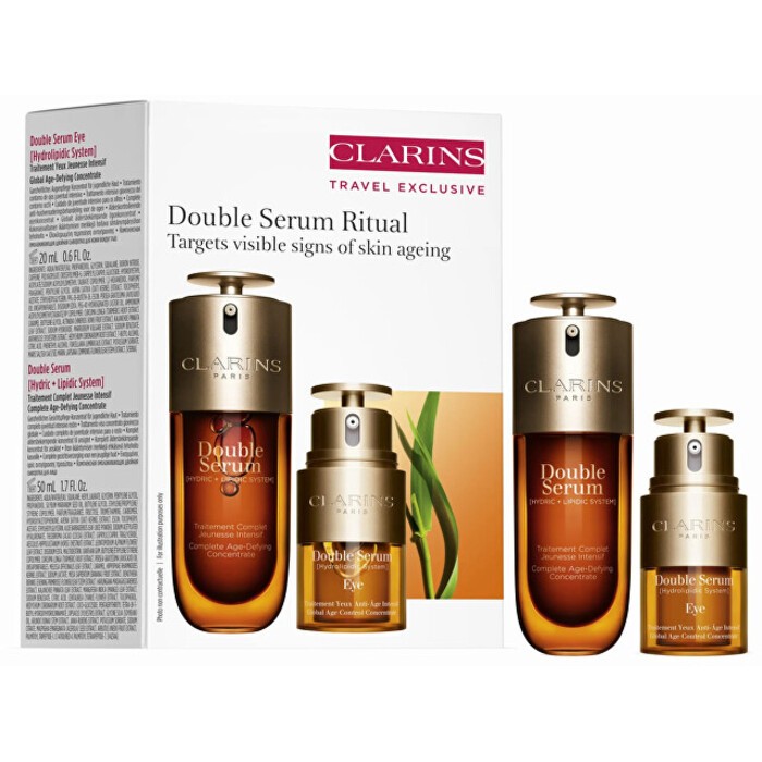 Clarins Set regalo per la cura della pelle con doppio siero rituale donna