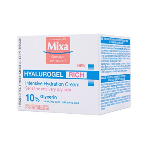 Mixa Crema giorno idratante intensiva Hyalurogel Rich Hydration Cream 50ml donna