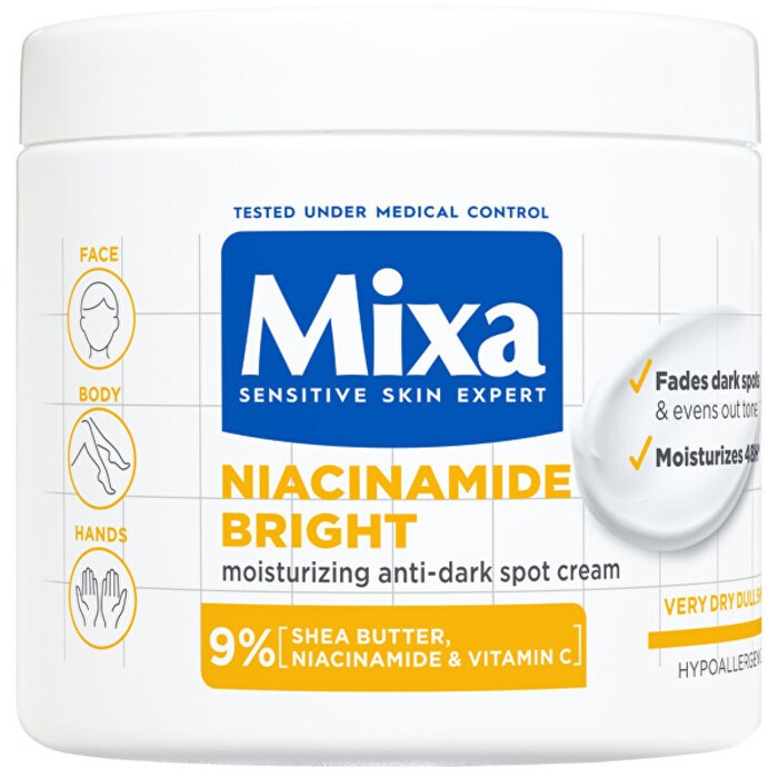 Mixa Niacinamide Bright Moisturizing Anti-Dark Spot Cream donna 400ml