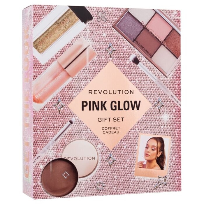 Makeup Revolution Pink Glow Gift Set - Gift set of decorative cosmetics donna 4.2g