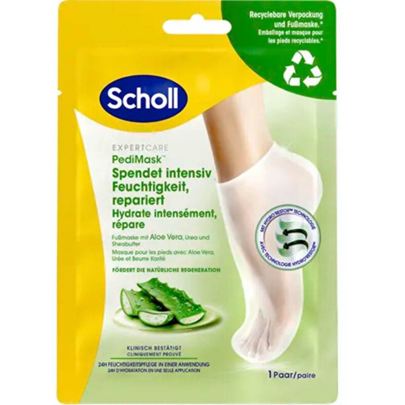 Scholl PediMask™ Foot Mask (1 pair) - Moisturizing foot mask with Aloe Vera donna