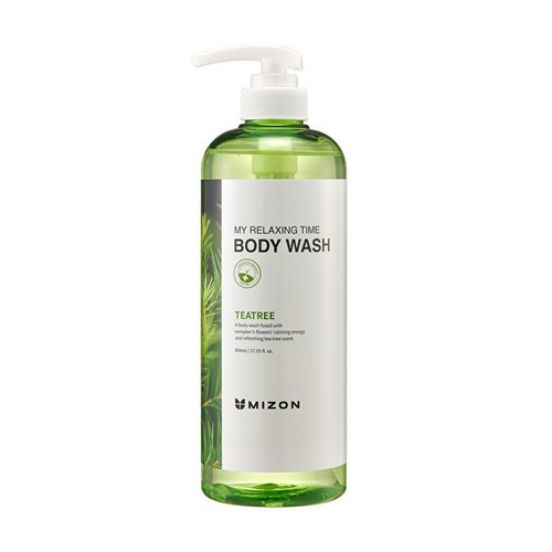 Mizon Teatree My Relaxing Time Body Wash podrdn a problematick pokoka Sprchov gel donna 800ml