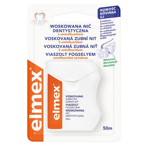 Elmex Dental floss with wax 50 m donna