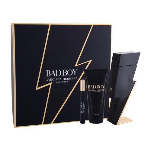 Set carolina herrera spray edt bad boy 100 ml + gel doccia 100 ml + spray edt 10 ml