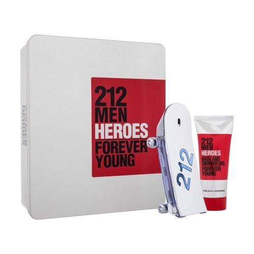 Carolina Herrera 212 Men Heroes Set regalo 90ml e gel doccia 100ml Eau de toilette da Uomo 90ml