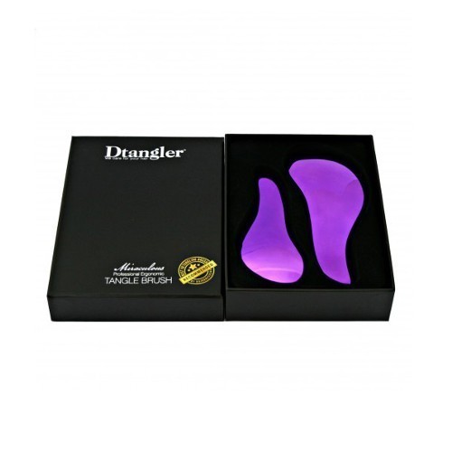Dtangler Miraculous Purple Set Gift set of hair brushes donna