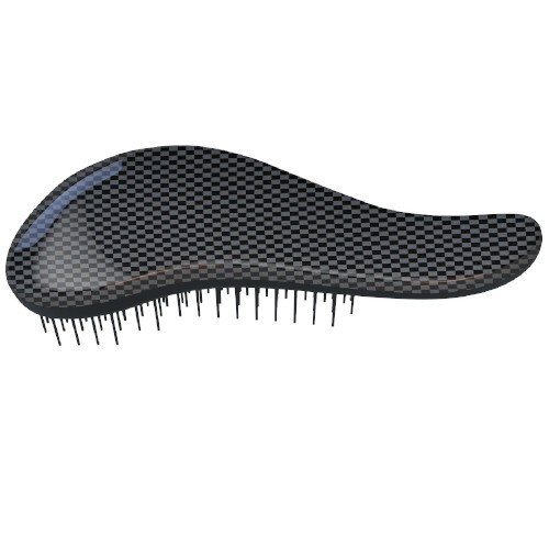 Dtangler Dtangler Black Point Hair brush with h and le donna