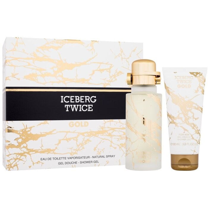 Iceberg Twice Gold Gift set eau de toilette 125 ml and shower gel 100 ml uomo 125ml