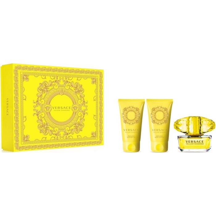 Versace Yellow Diamond Giftset 150ml eau de toilette Spray 50ml-Shower Gel 50ml-Body Lotion 50ml
