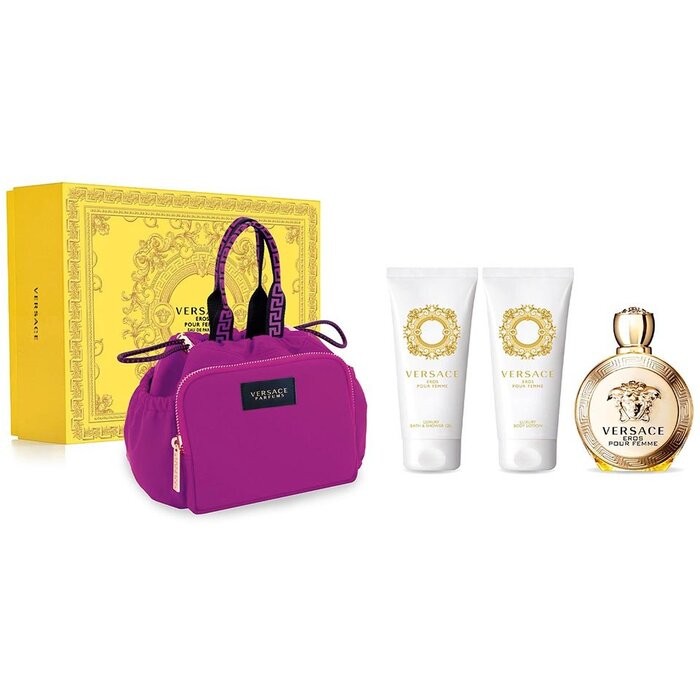 Versace Eros Pour Femme Giftset 300ml eau de parfum Spray 100ml-Bath & Shower Gel 100ml-Body Lotion 100ml-Bag