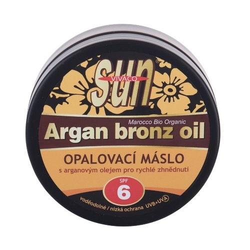 Vivaco Sun Argan Bronz Oil SPF6 - Suntan butter with argan oil for quick browning donna 200ml