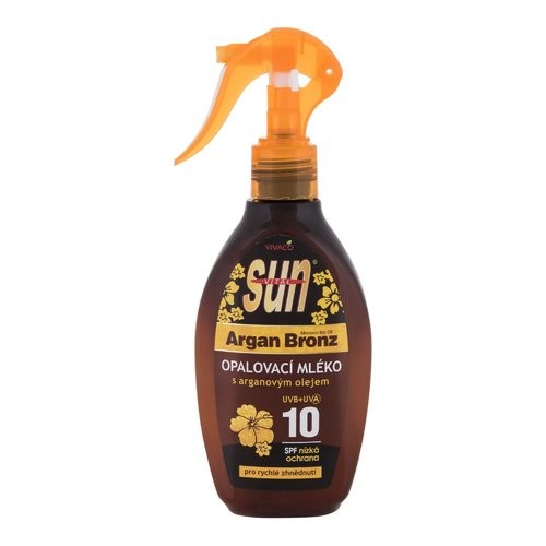 Vivaco Sun Argan Bronz Suntan Lotion SPF 10 Lozione abbronzante con olio di argan 200ml Donna