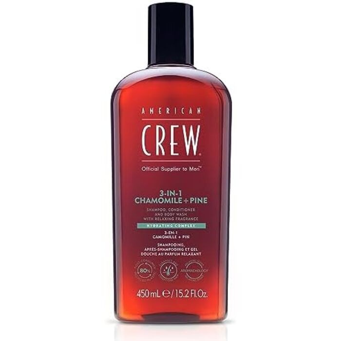 American Crew Shampoo 3 in 1 Camomilla Pino donna 250ml