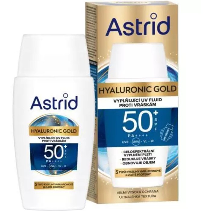Astrid Hyaluronic Gold Fluid SPF 50 - Filling daily facial fluid donna 50ml
