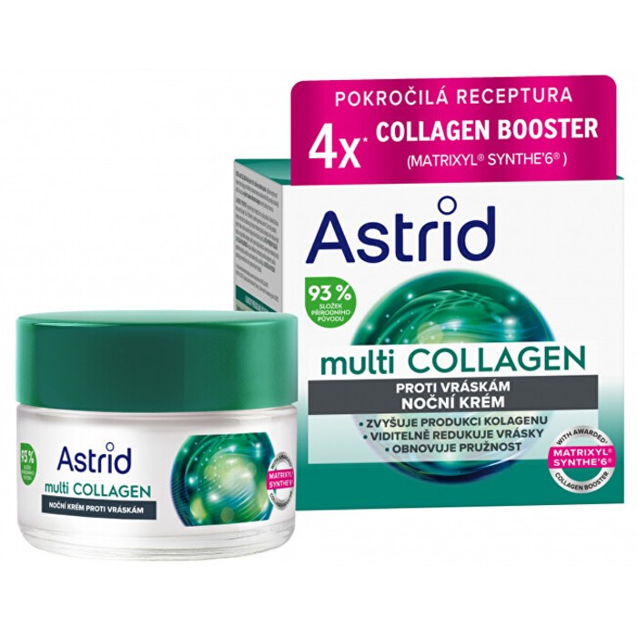 Astrid Multi Collagen Cream - Anti-wrinkle and elasticity restoring night cream donna 50ml