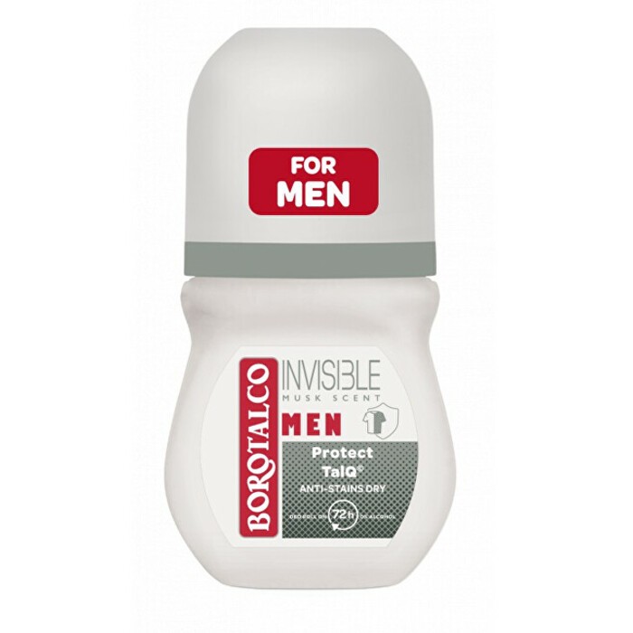 Borotalco Deodorante roll-on invisibile secco per uomo, 50ml uomo
