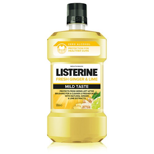 Listerine Freshginger Lime Mild Taste Mouthwash Mouthwash Unisex 500ml